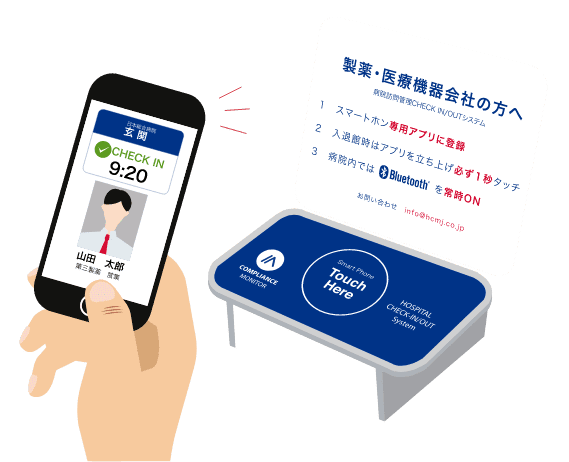 スマホをかざしている画像 ｜ HCMJ(エイチシーエムジェー)
